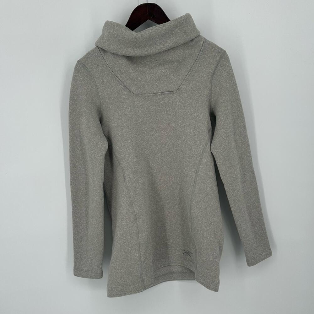 Arc'teryx Desira Tunic Cowl Neck Fleece Sweater Heather Gray Size Medium Womens